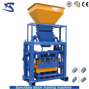 Homemade concrete hollow paver core slab block making machine