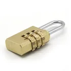High Quality Suitcase Luggage Candado Padlock Small Brass Password 3 Key Codes 4 Codes Combination number Lock