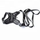 Pet accessories Genuine leather padded Fleece Reflective dog harness and leash