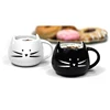 Creative gift Cartoon black and white ceramic cat mug