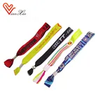 New Goods No Minimum Order Custom Woven Glow Wristbands