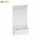 Vertical hanging stand clothes hanger rack coat rack with storage for entryway