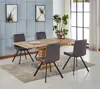 Modern Luxury Veneer Paper MDF Dinning Table Set Dining Room Furniture / Wooden Dining Table And Chairs Set