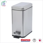 household stainless steel metal pedal compost waste dust bin