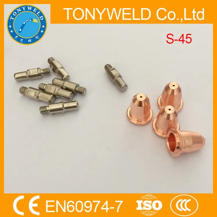welding accessories s45 torch and parts air plasma electrode