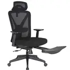 High Back Office Staff 360 Swivel Moveable Lying Seat Height Adjustable Mesh Lunch Break Office Chair With Footrest