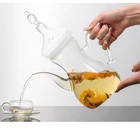 Handmade Borosilicate Glass Arabic Teapot Coffee Pot With Infuser For Blooming Tea