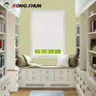 Home decorative popular plain 3 pass blackout roman french window blinds fabric