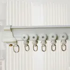 Nordic screen window roman curtain track straight track single curtain pole