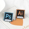 photoshop PS badge adobe illustrator Ai enamel lapel pin pins available stock accept order directly