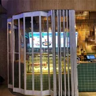 large bifolding pc door transparent polycarbonate folding door from China factory