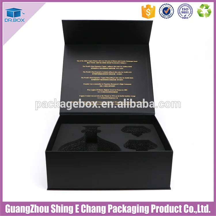 magnetic closure bottle packaging cardboard wine set gift box