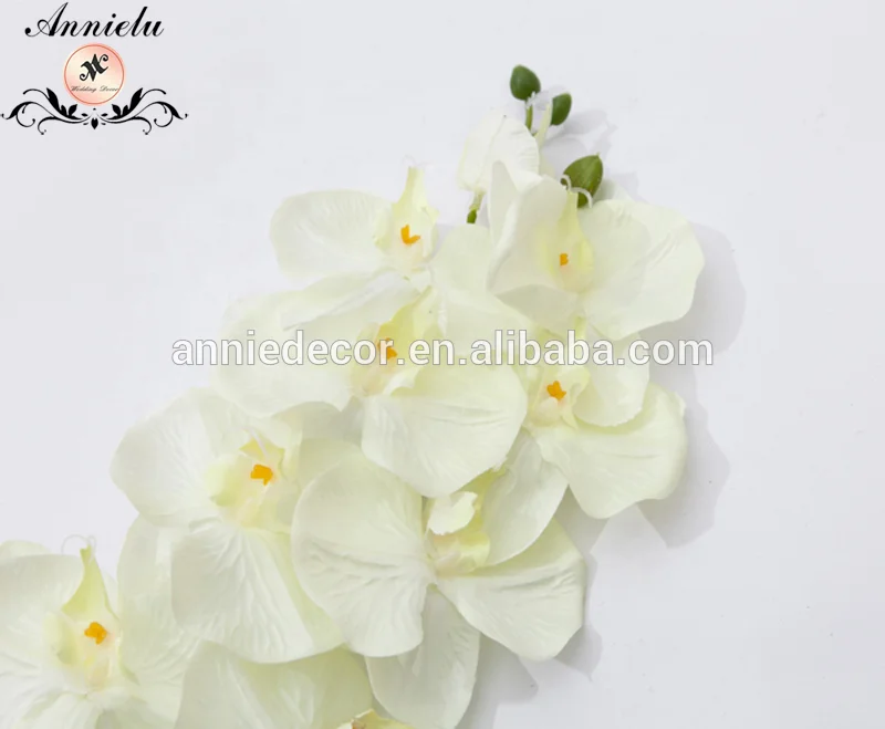 Wholesale Orchid Silk Artificial Flower 98CM Long Steam Cream Decorative Flower Wedding Decorations