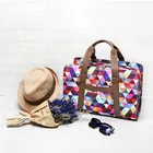 Fashion canvas waterproof luggage handbag modern newest lightweight luggage bag foldable travel duffel bag