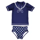 custom high quality japanese girl swimsuit/swimwear sailor student 2 pcs with swimming trunks