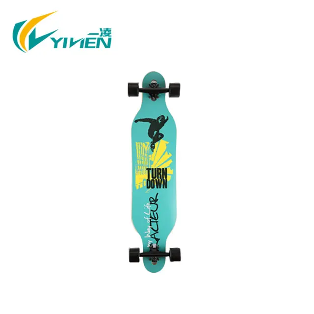 4 wheels maple longboard, customized blank deck wholesale