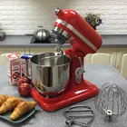 Chinese Best 500W 7L red cake bread chef kitchen baking mixer/ tabletop stand bakery mixer