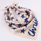 New design lady elegant 100% silk scarf shawls square digital print scarf