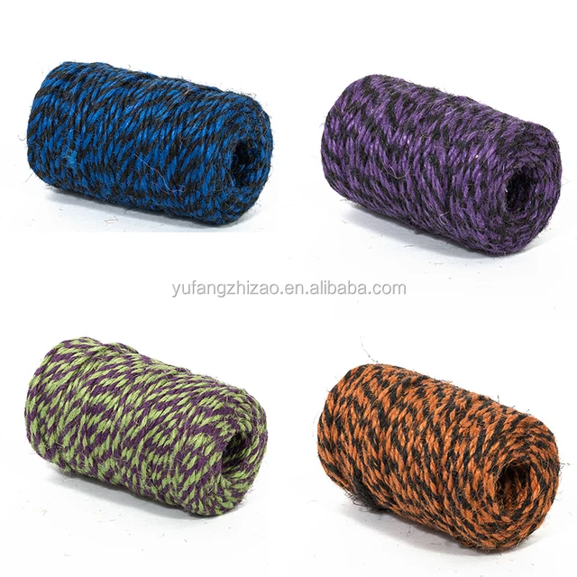 colored jute twine rope cord string colorful craft hemp rope for