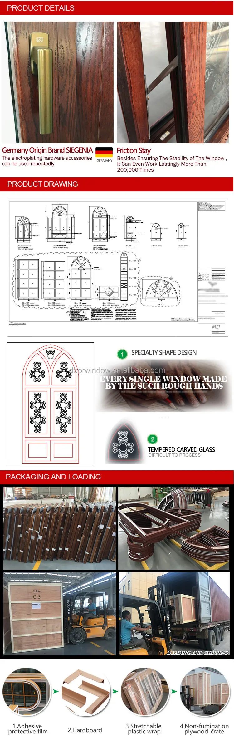 Arch window aluminum aluminium windows catalogue