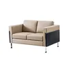 black and white leather sofa SF105 1+2+3 modern leather sofa set office furniture