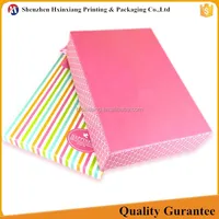 custom printed high quality fancy papre pink gift box