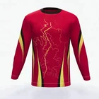 Excellent quality customize design sublimated mens red long sleeve t-shirts