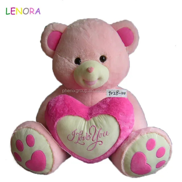 birthday gift toy with heart embrace bear plush toy wholesale