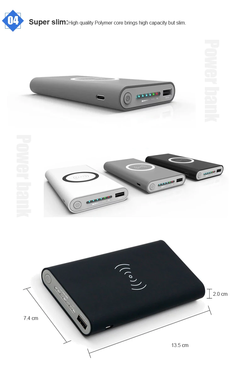 Portable 10000mah power bank qi fast charging wireless charger powerbank - ANKUX.COM