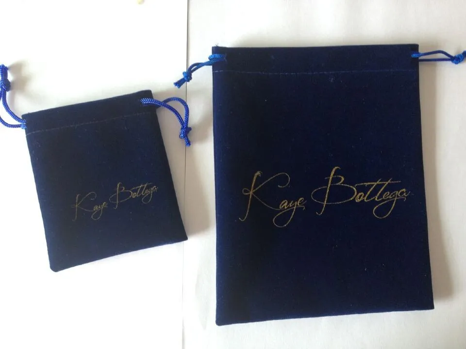 Hot stamp printing velvet gift bag