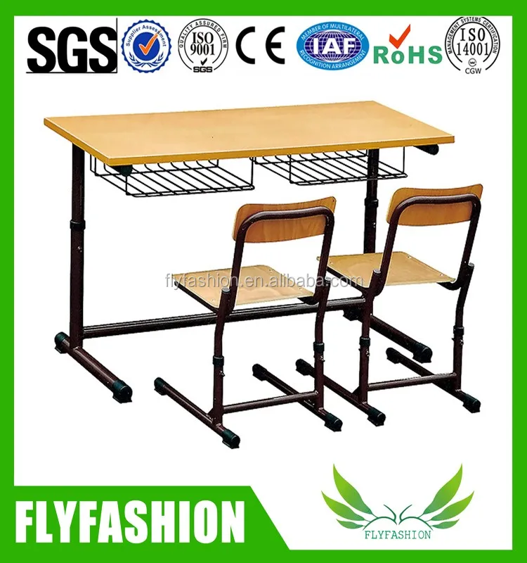 Student School Set,2 Seat Desk And Chair School,Double Desk With Chair