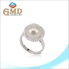 Fashionable Pearl Sterling Silver Jewelry Tat Ring