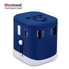 New product Innovative corporate gifts universal travel adapter Type-C and 3 USB adaptor multi smart USB charger