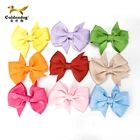 Ribbon Hair Ribbon Bow Hair Colorful Handmade 3.5'' Grosgrain Ribbon Bow Hair Band For Children