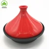 cast iron Tajine pot with red ceramic cap