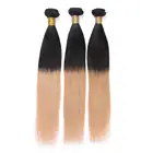 Soft and Smooth Weft European Hair Extensions 1B/27 Blonde Europe hair weave