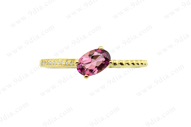 2020 Jewelry Wholesale Natural Tourmaline Gemstone Single Stone 1 Gram Gold Ring Jewelry
