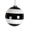 Black and White Large Glass Christmas/Xmas Ball Ornaments