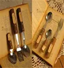 hot sale stainless steel cheap wooden spoon and fork