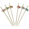 Eco-Friendly bamboo fruit cocktail picks party bead picks