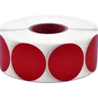 Hybsk(TM) Color Coding Dot Labels 43mm Round Natural Paper Stickers Adhesive Label