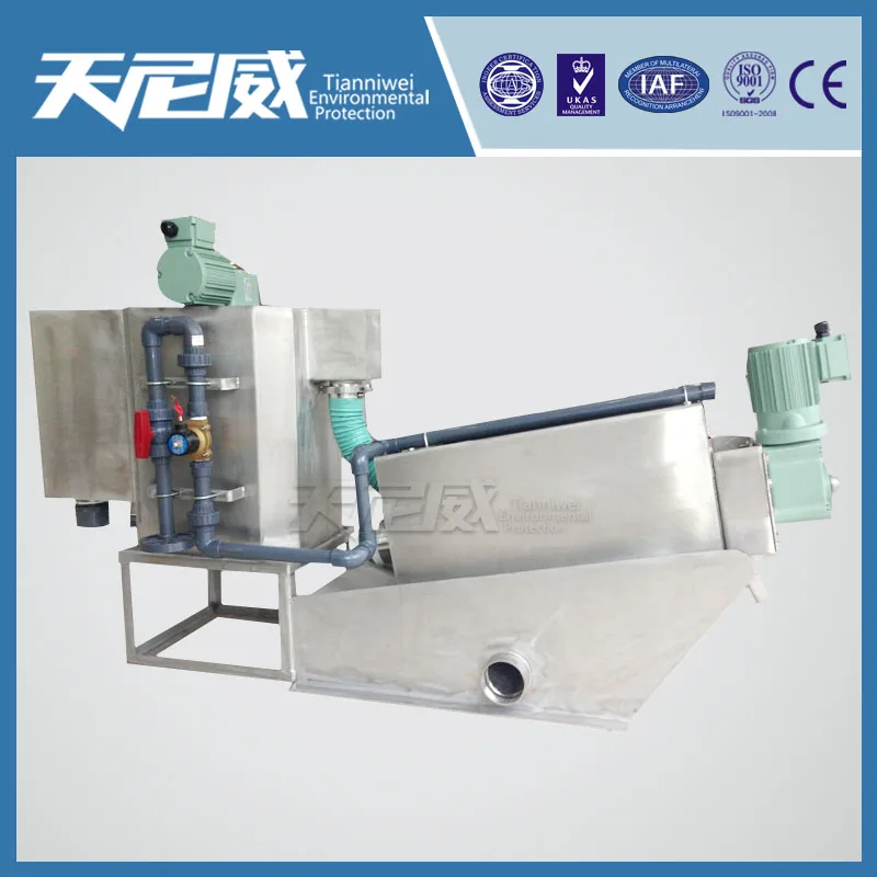 compact sewage treatment plant screw filter press