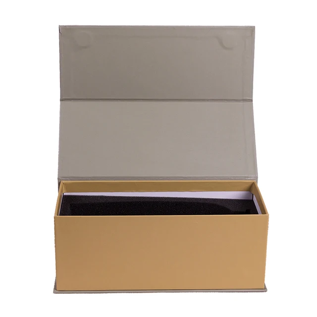 wine gift box custom magnetic closure cardboard box with foam