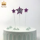 Star Shape Birthday Number Wax Candle 18 Wholesale