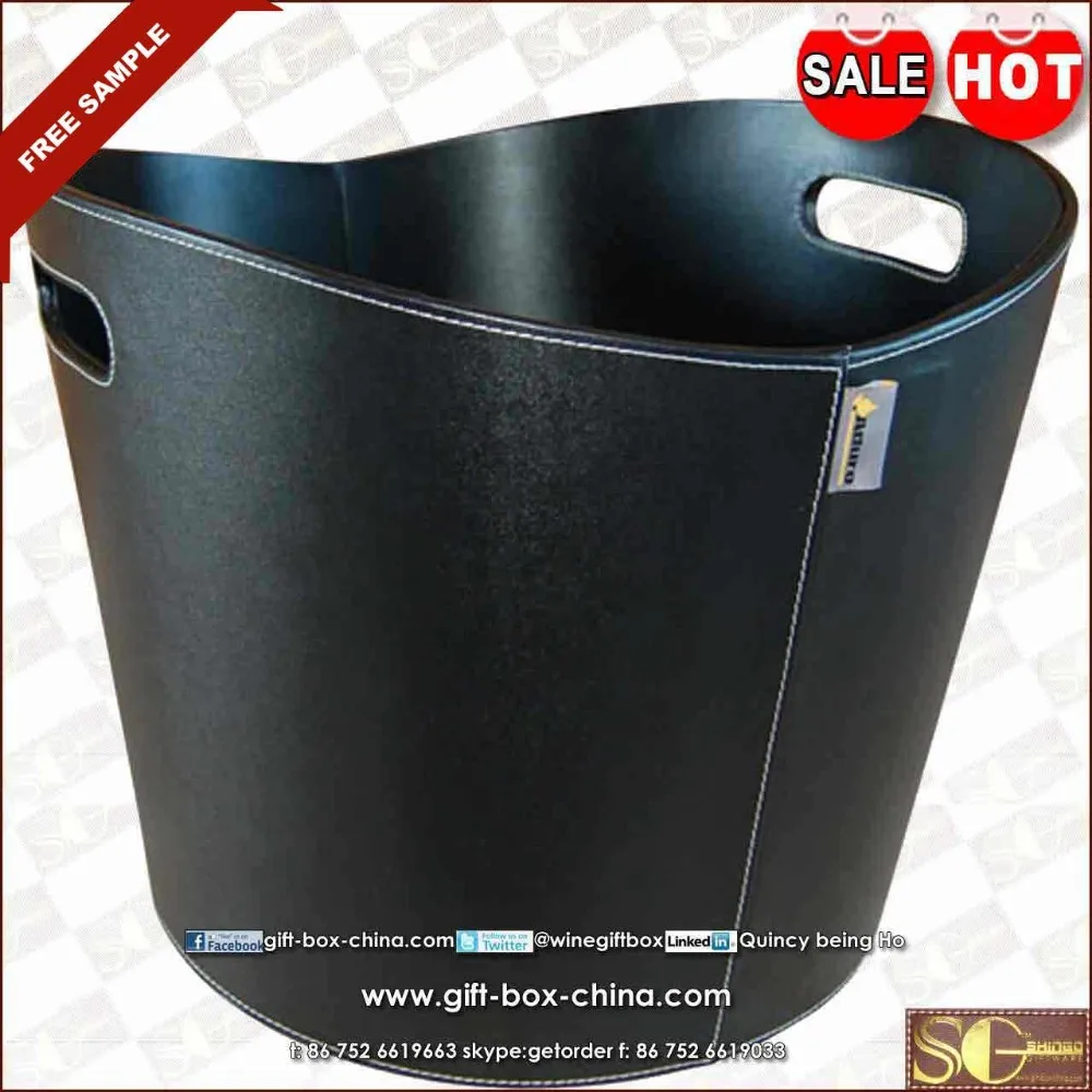 firewood basket pu leather