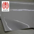 0.4mm patent white color PU synthetic leather with two-way stretch backing fabric for skinny pants