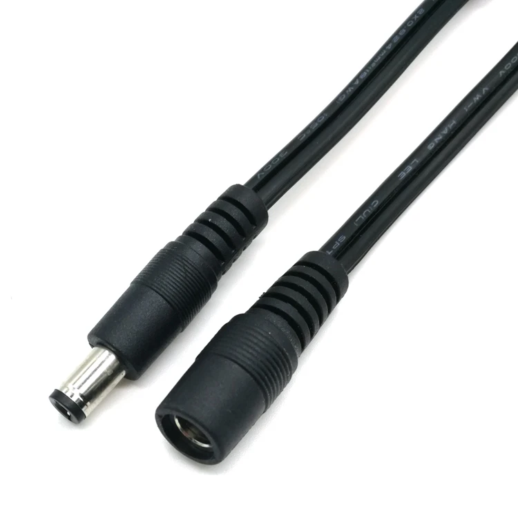 Dc 5521 5525 24 v barrel connector 12V 2.1*5.5mm plug male female jack with 2464 2468 wire power cable