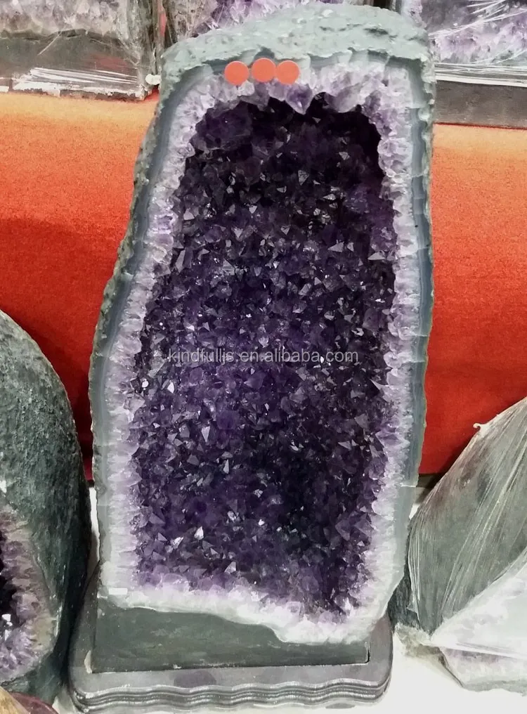 ナチュラルブラジル大岩紫アメジストクリスタルgeodesクリスタルクラスター用販売仕入れ・メーカー・工場