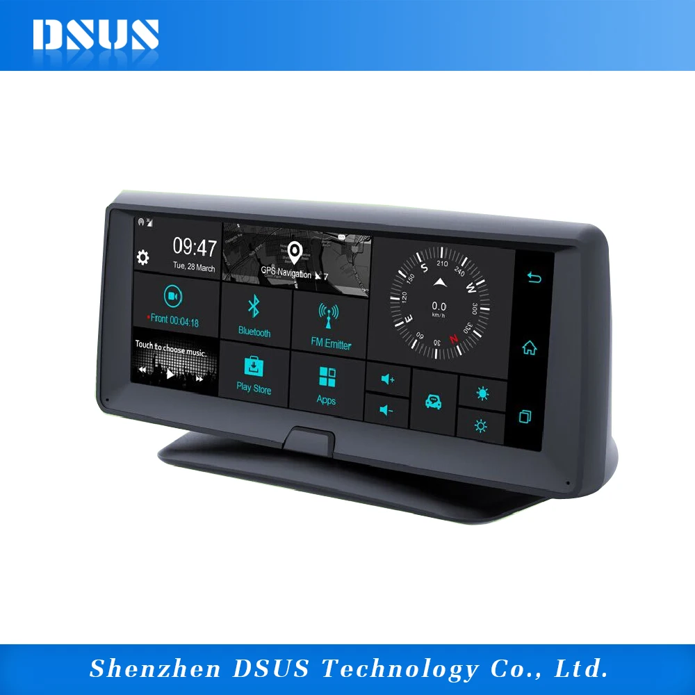 dsus new car dash cam 7" lcd fhd 720p 140 degree wide angle dash