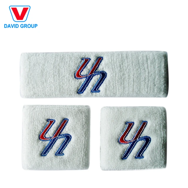 Embroidered logo Custom Sports Sweatband